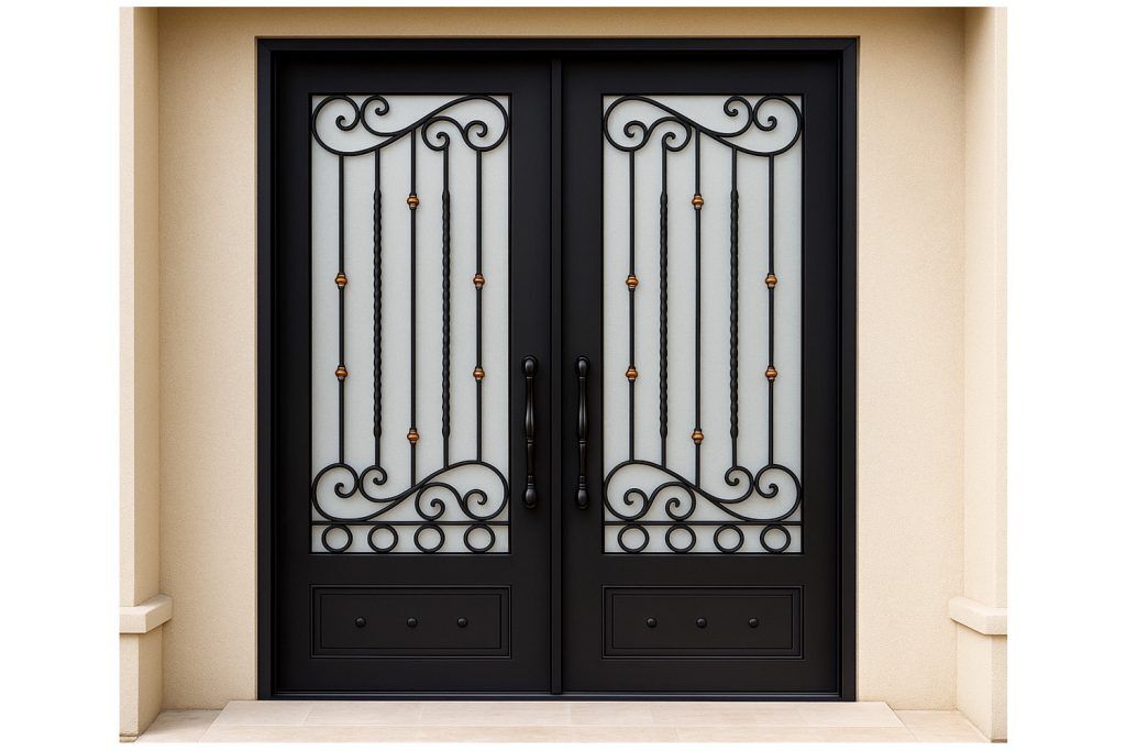 Nova Royal Series Wrought Iron Custom Exterior Door Style 180