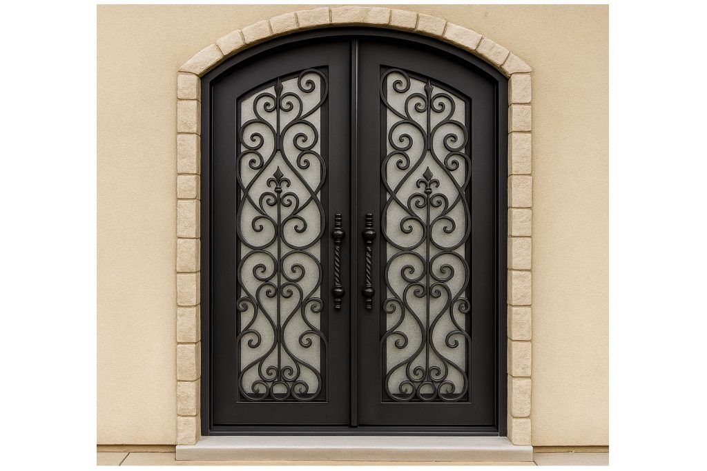 Nova Royal Series Wrought Iron Custom Exterior Door Style 184