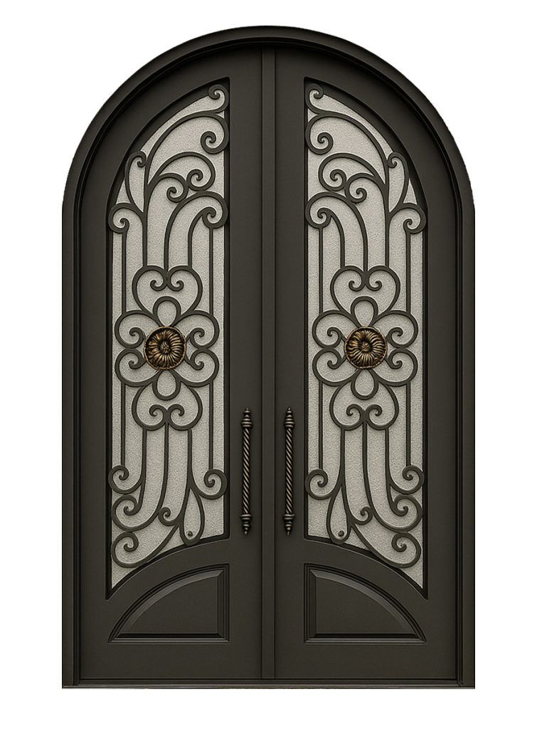 Nova Royal Series Wrought Iron Custom Exterior Door Style 195