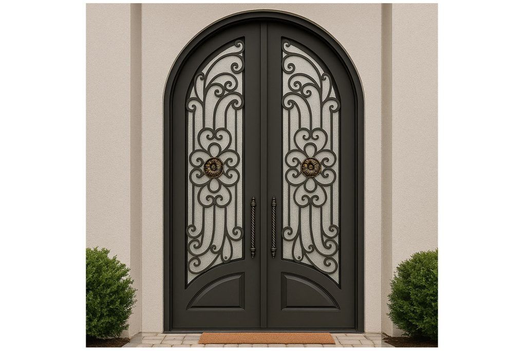 Nova Royal Series Wrought Iron Custom Exterior Door Style 195
