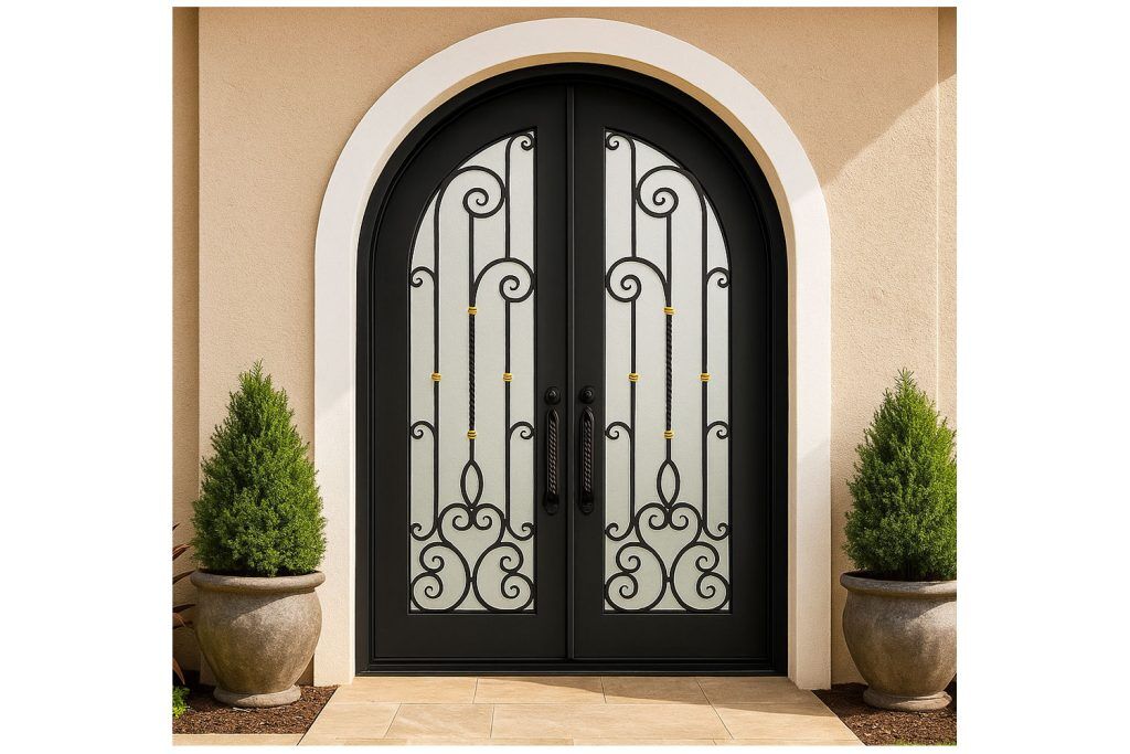 Nova Royal Series Wrought Iron Custom Exterior Door Style 198