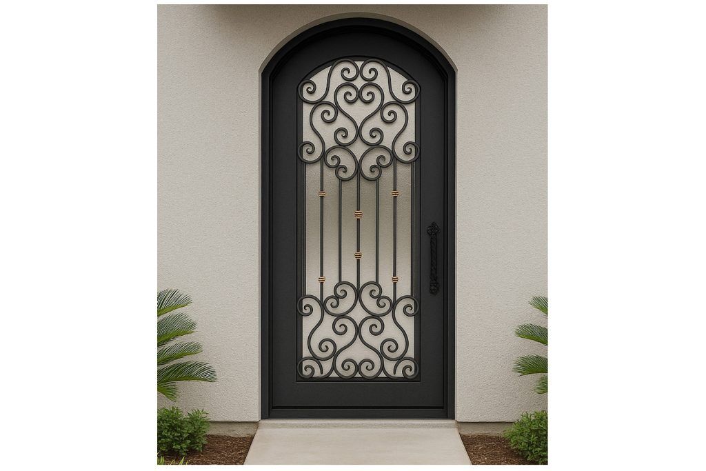 Nova Royal Series Wrought Iron Custom Exterior Door Style 199