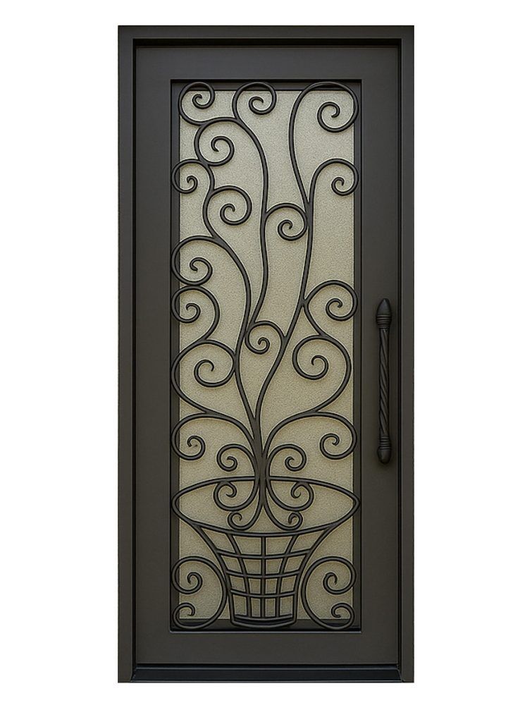 Nova Royal Series Wrought Iron Custom Exterior Door Style 201