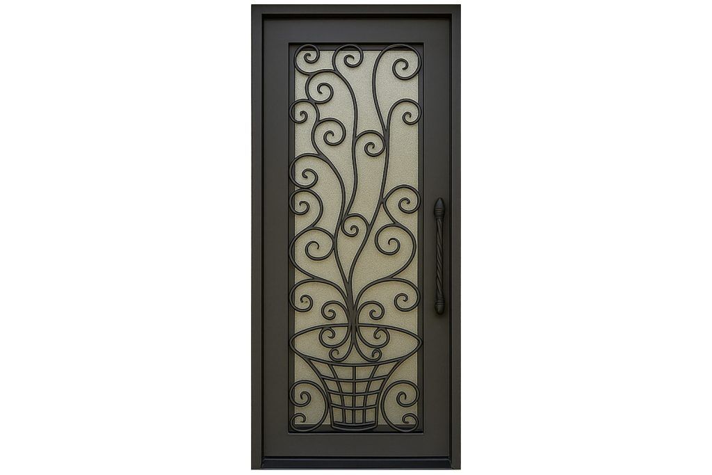 Nova Royal Series Wrought Iron Custom Exterior Door Style 201