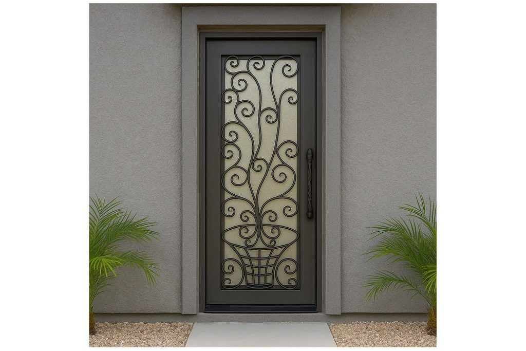 Nova Royal Series Wrought Iron Custom Exterior Door Style 201