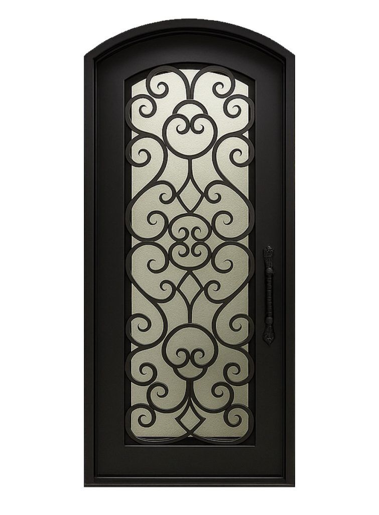 Nova Royal Series Wrought Iron Custom Exterior Door Style 203