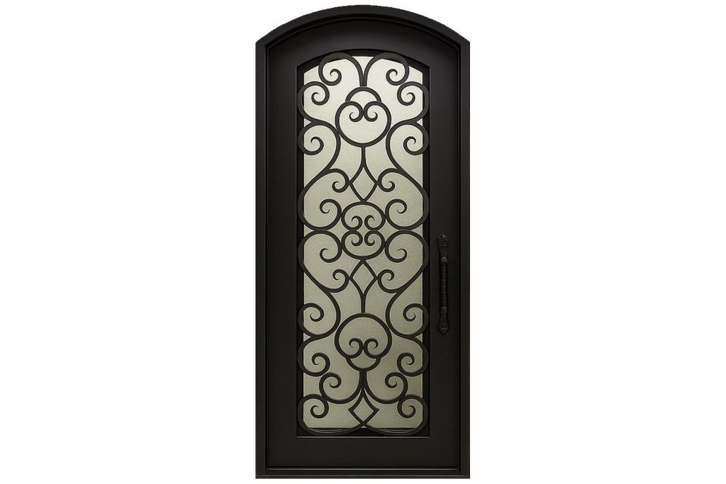 Nova Royal Series Wrought Iron Custom Exterior Door Style 203