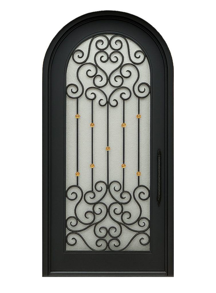 Nova Royal Series Wrought Iron Custom Exterior Door Style 205