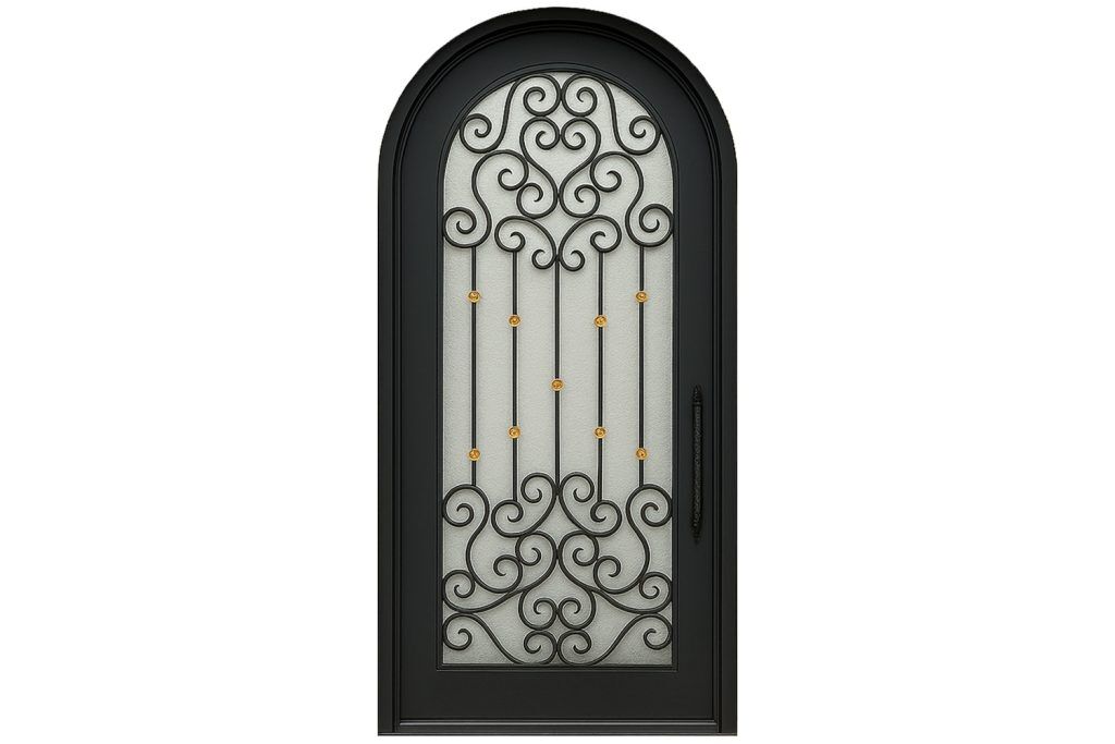 Nova Royal Series Wrought Iron Custom Exterior Door Style 205