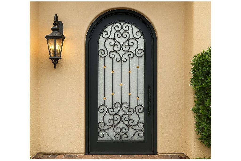Nova Royal Series Wrought Iron Custom Exterior Door Style 205