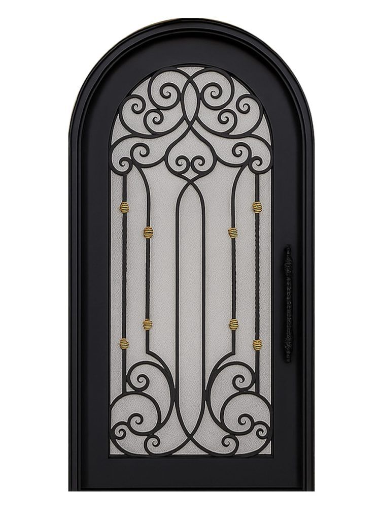 Nova Royal Series Wrought Iron Custom Exterior Door Style 206