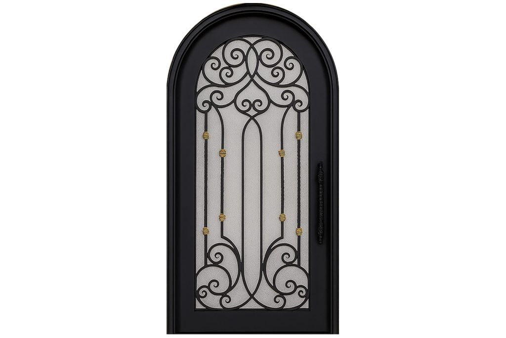 Nova Royal Series Wrought Iron Custom Exterior Door Style 206