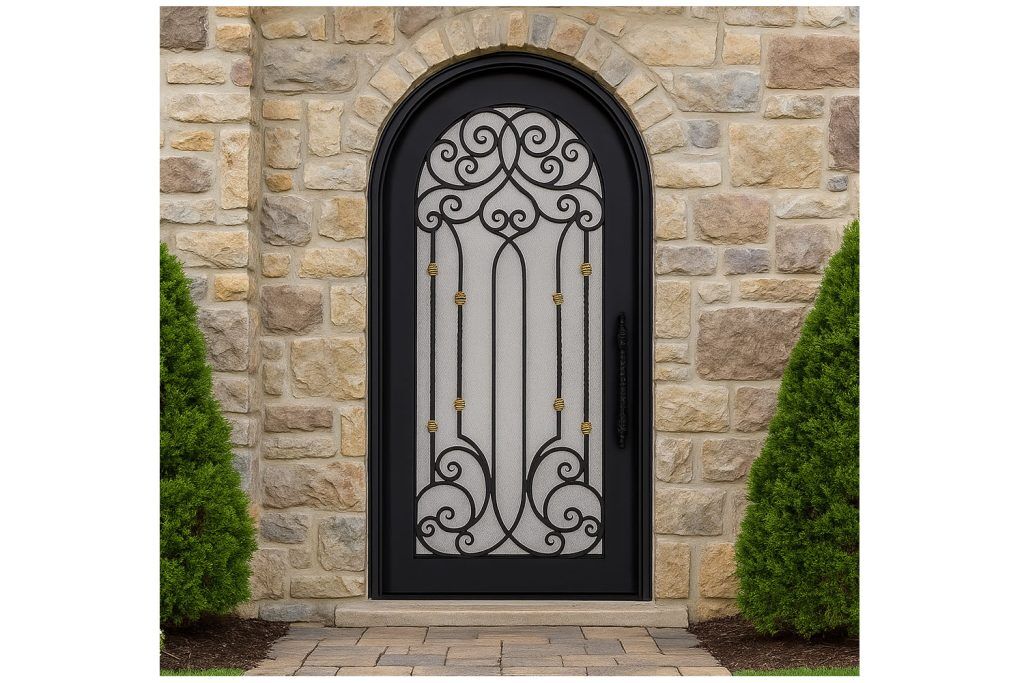 Nova Royal Series Wrought Iron Custom Exterior Door Style 206
