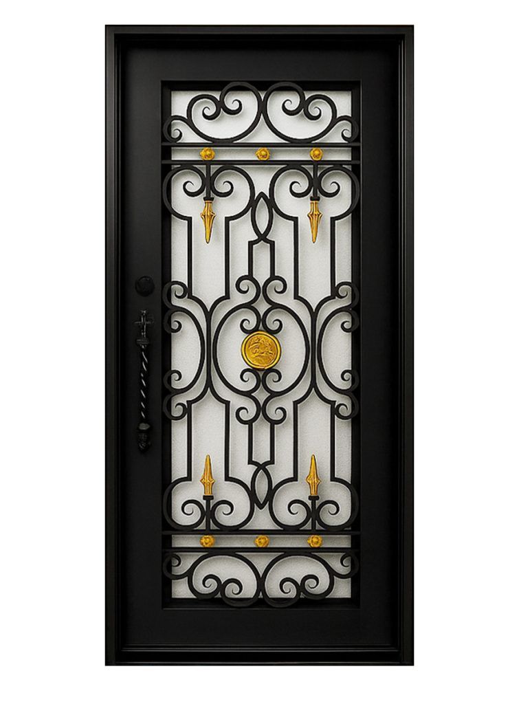 Nova Royal Series Wrought Iron Custom Exterior Door Style 209