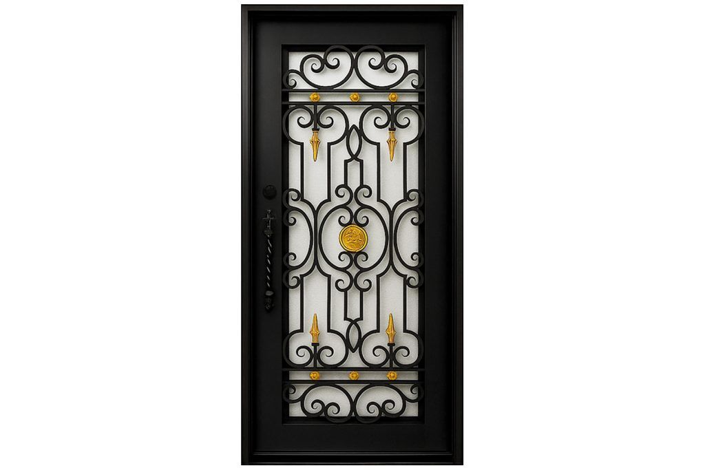 Nova Royal Series Wrought Iron Custom Exterior Door Style 209