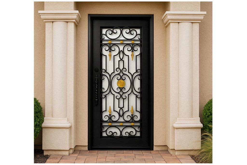 Nova Royal Series Wrought Iron Custom Exterior Door Style 209