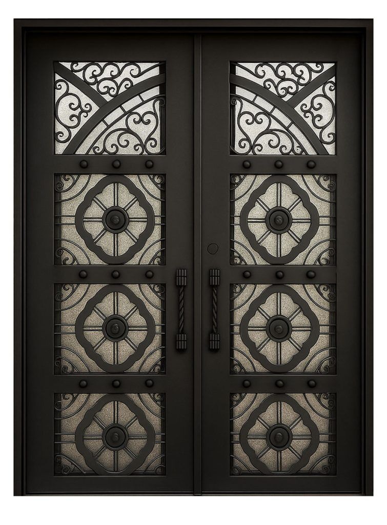 Nova Royal Series Wrought Iron Custom Exterior Door Style 210