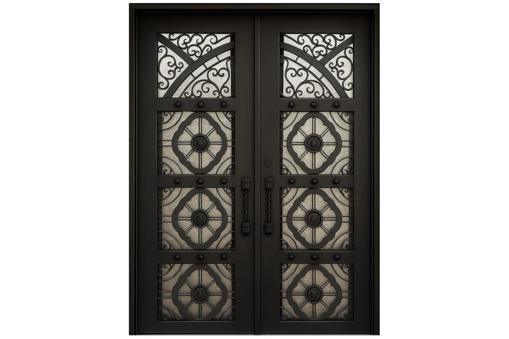 Nova Royal Series Wrought Iron Custom Exterior Door Style 210