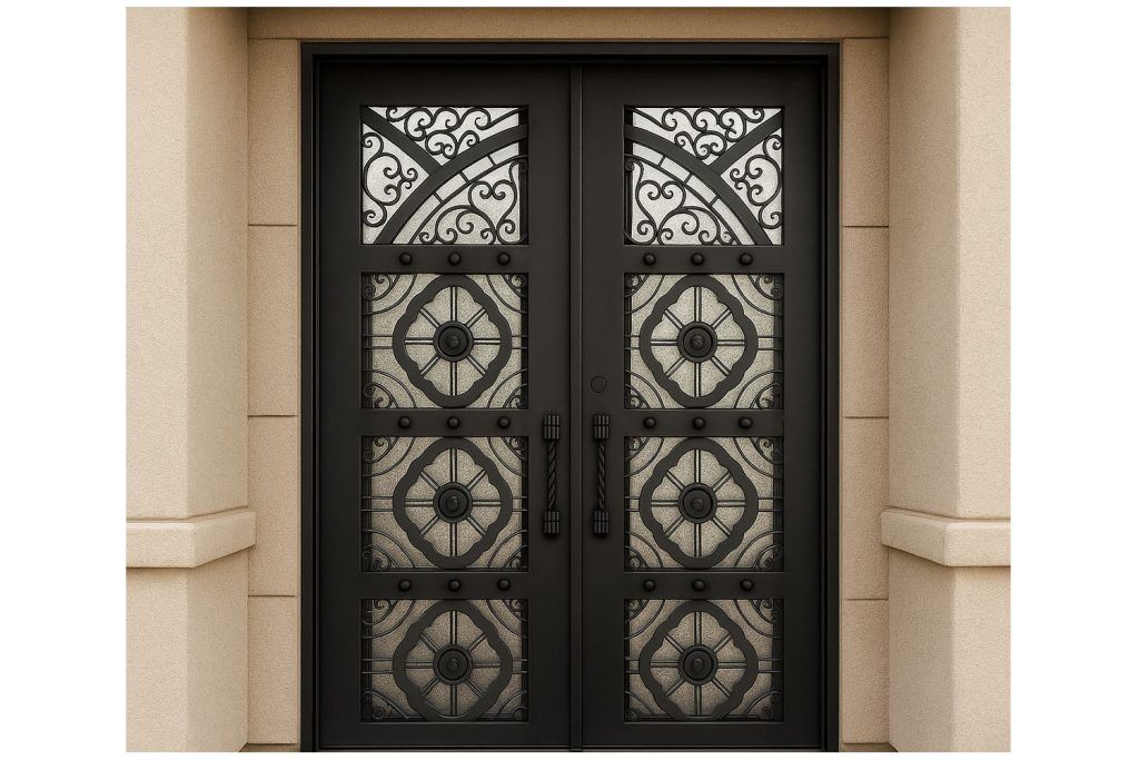 Nova Royal Series Wrought Iron Custom Exterior Door Style 210