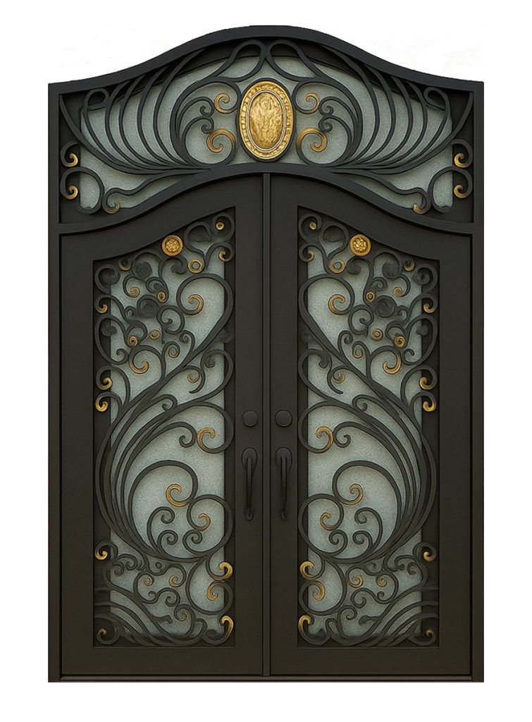 Nova Royal Series Wrought Iron Custom Exterior Door Style 211