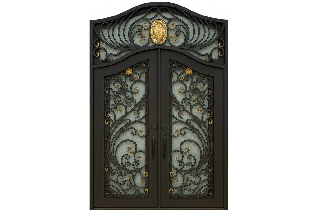 Nova Royal Series Wrought Iron Custom Exterior Door Style 211