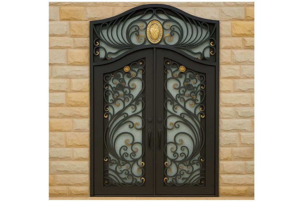 Nova Royal Series Wrought Iron Custom Exterior Door Style 211