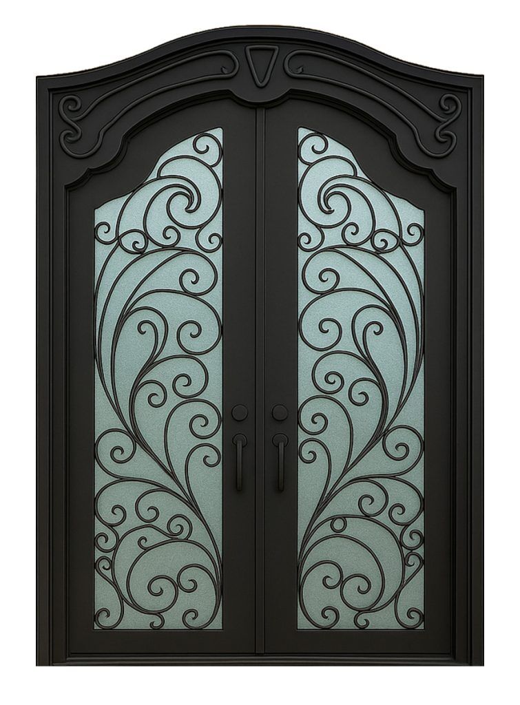 Nova Royal Series Wrought Iron Custom Exterior Door Style 212