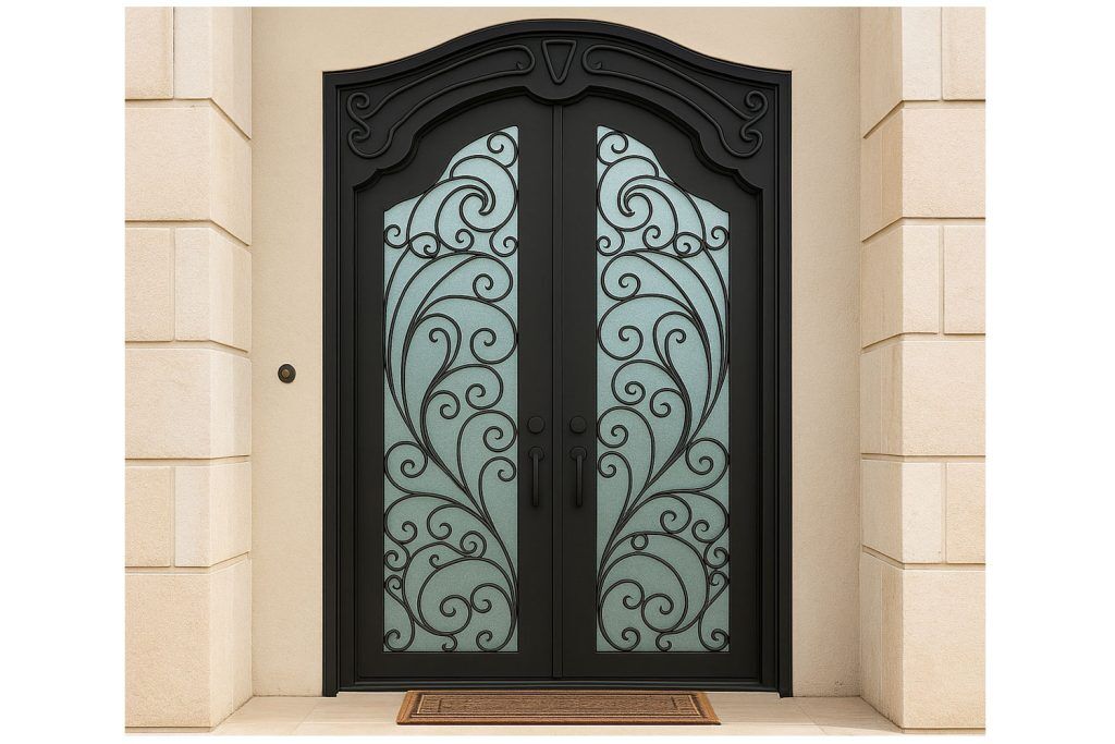 Nova Royal Series Wrought Iron Custom Exterior Door Style 212