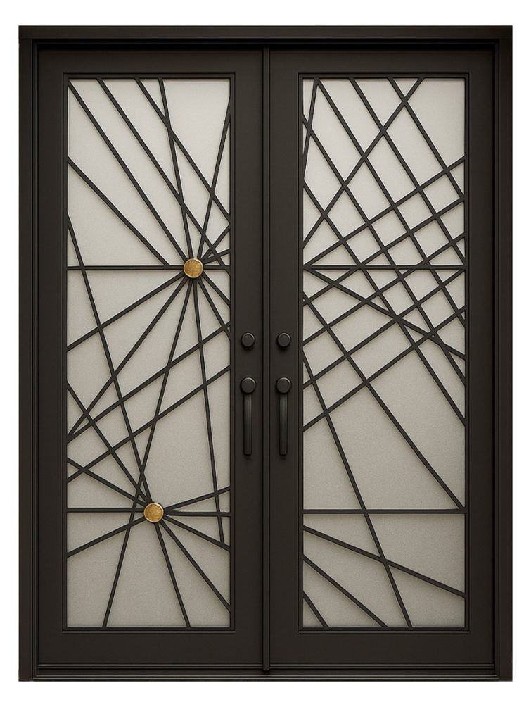 Nova Royal Series Wrought Iron Custom Exterior Door Style 214