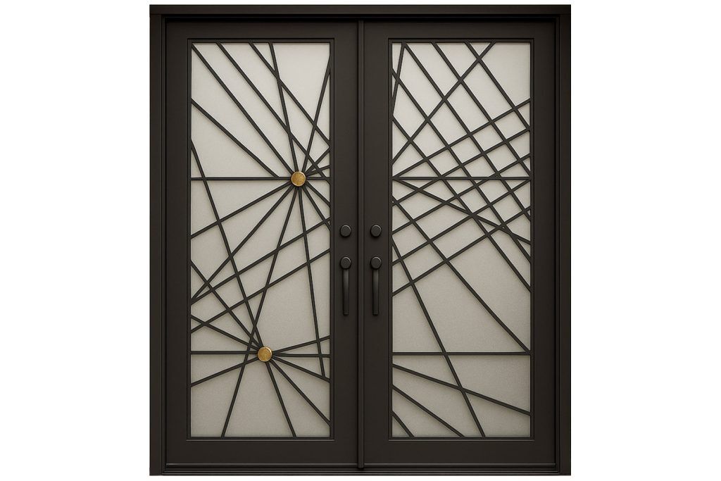 Nova Royal Series Wrought Iron Custom Exterior Door Style 214