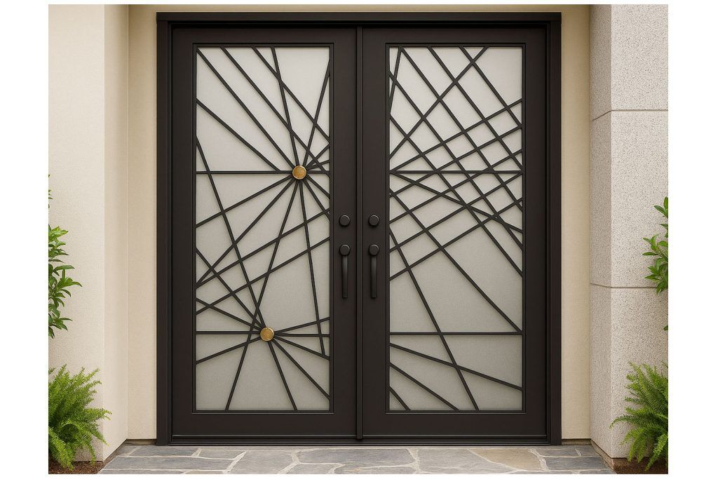 Nova Royal Series Wrought Iron Custom Exterior Door Style 214