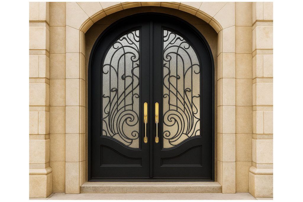 Nova Royal Series Wrought Iron Custom Exterior Door Style 215
