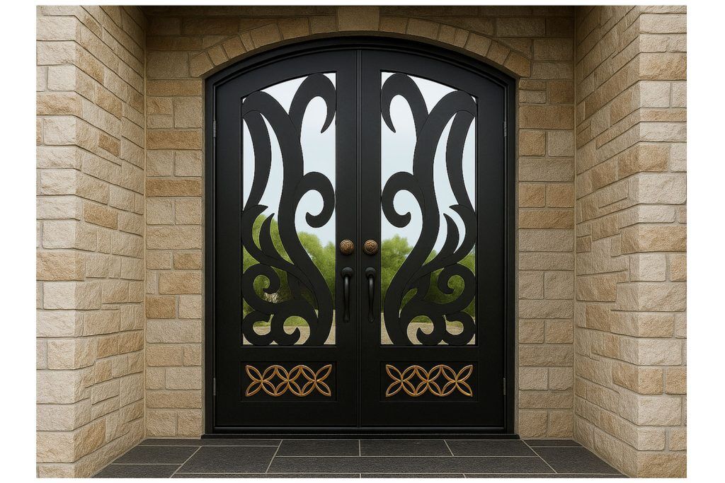 Nova Royal Series Wrought Iron Custom Exterior Door Style 216
