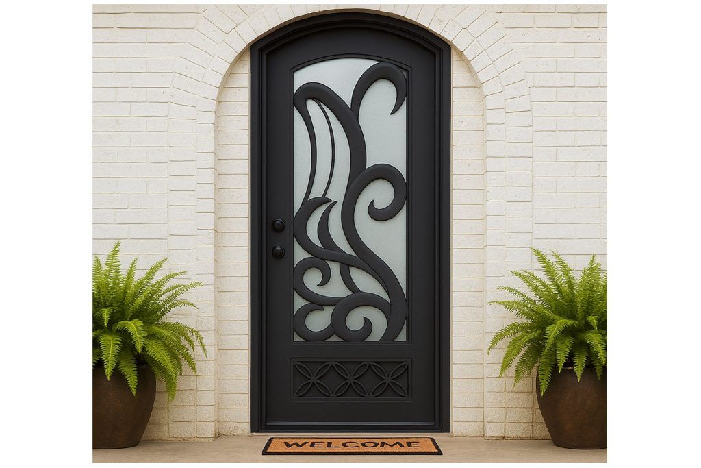 Nova Royal Series Wrought Iron Custom Exterior Door Style 217