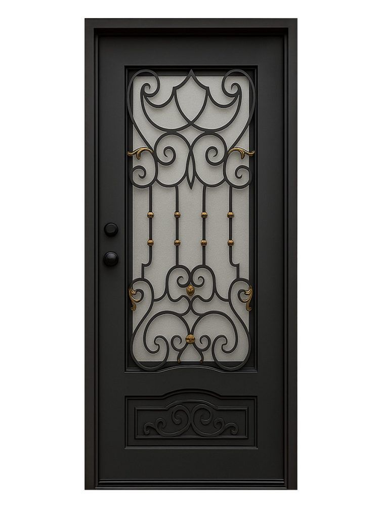 Nova Royal Series Wrought Iron Custom Exterior Door Style 218