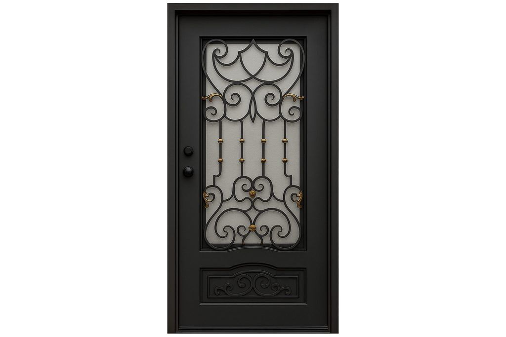 Nova Royal Series Wrought Iron Custom Exterior Door Style 218