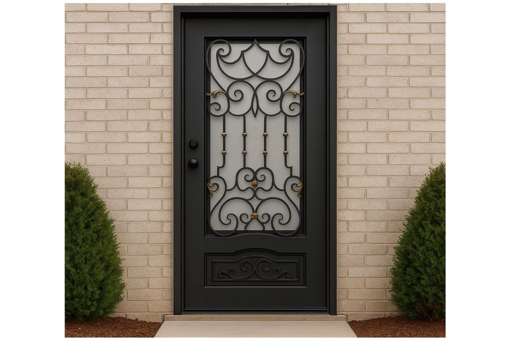 Nova Royal Series Wrought Iron Custom Exterior Door Style 218