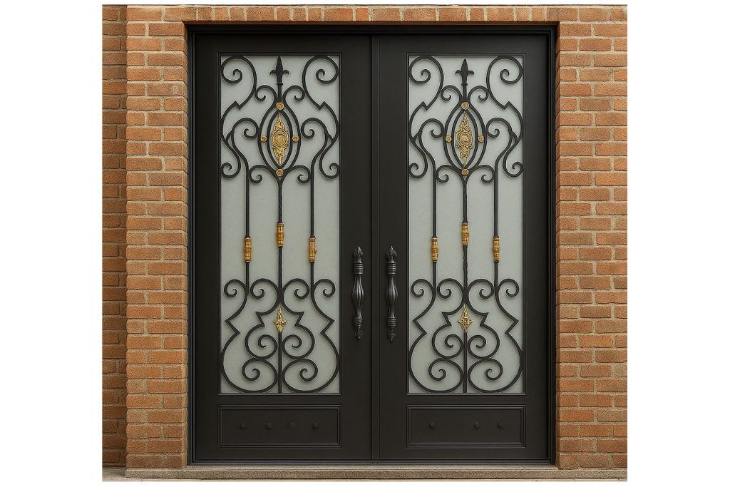 Nova Royal Series Wrought Iron Custom Exterior Door Style 219