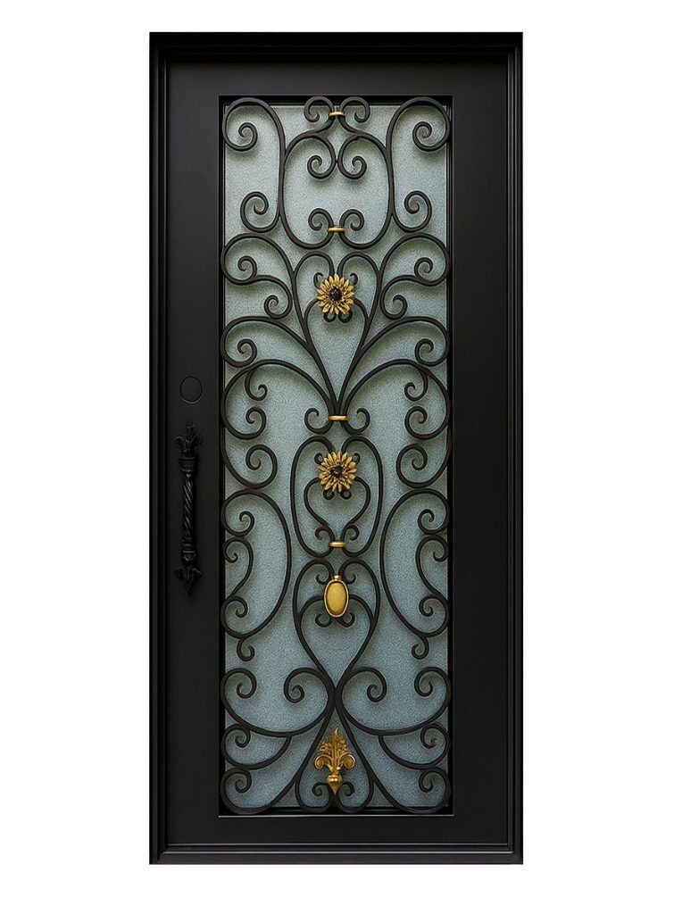Nova Royal Series Wrought Iron Custom Exterior Door Style 220