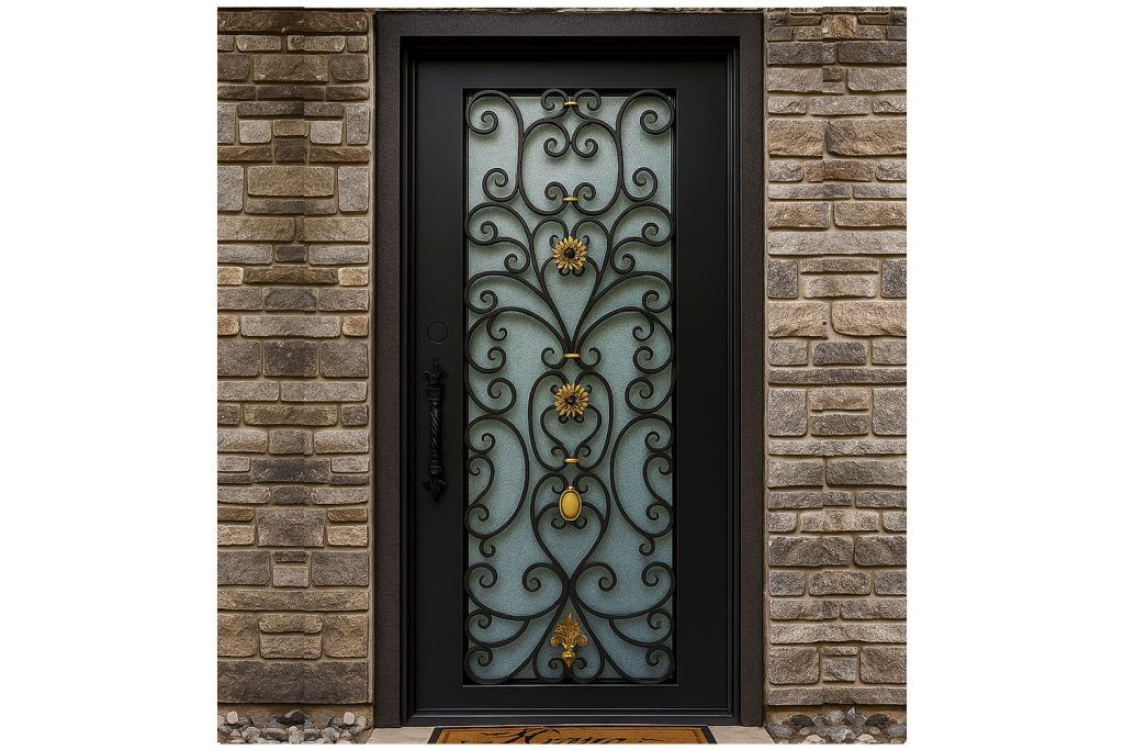 Nova Royal Series Wrought Iron Custom Exterior Door Style 220