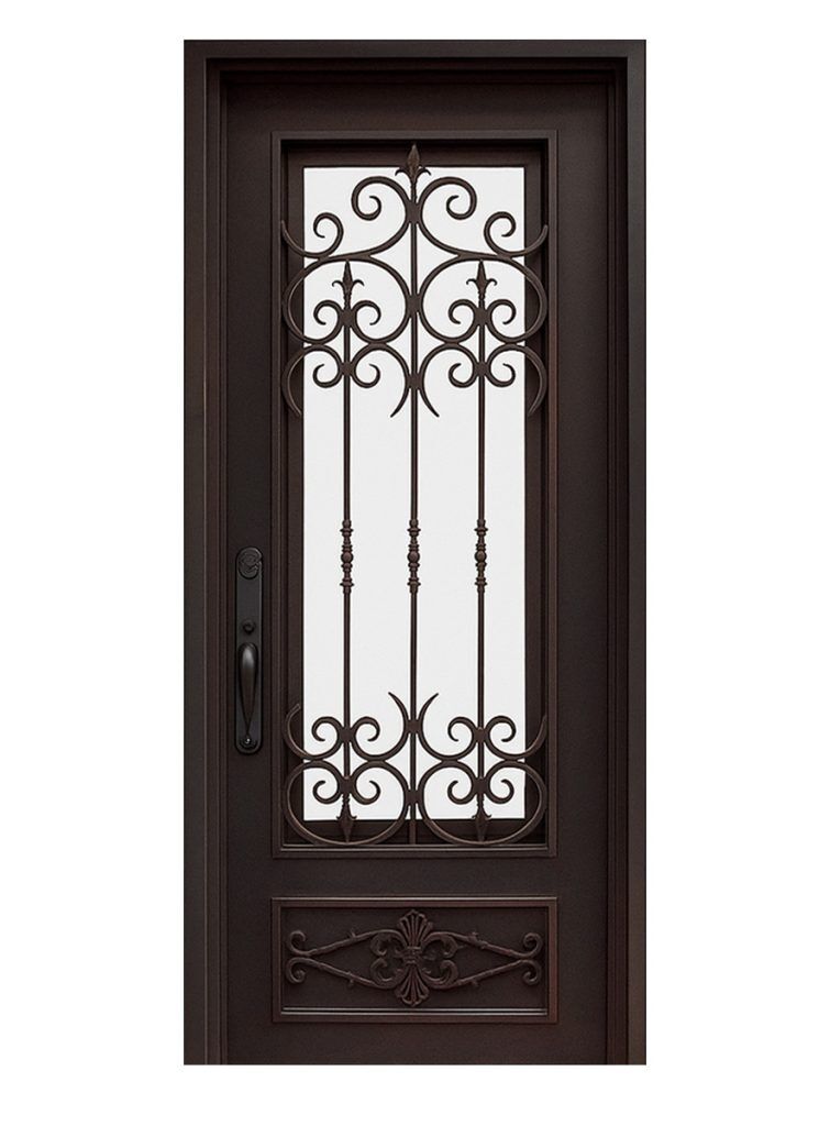 Nova Royal Series Wrought Iron Custom Exterior Door Style 221