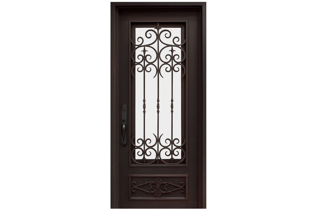Nova Royal Series Wrought Iron Custom Exterior Door Style 221