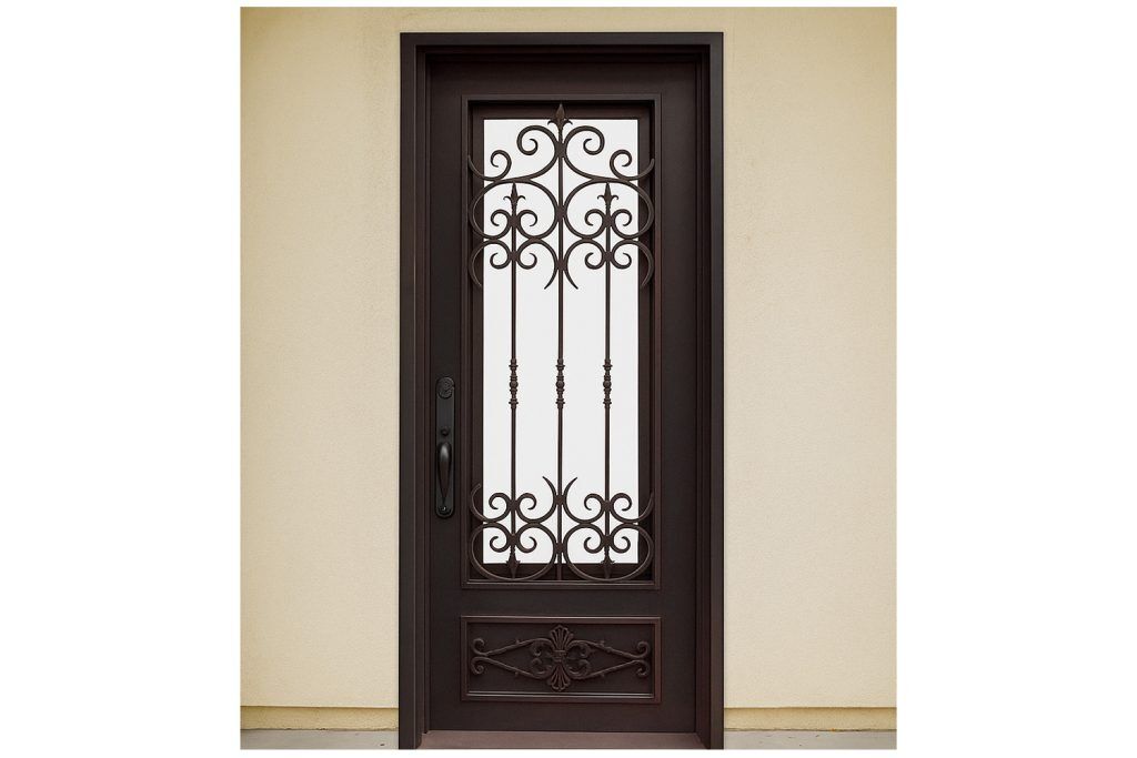 Nova Royal Series Wrought Iron Custom Exterior Door Style 221