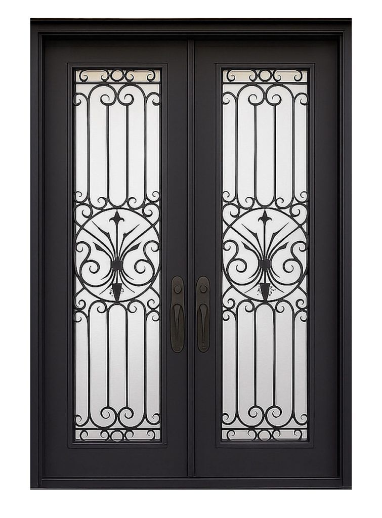 Nova Royal Series Wrought Iron Custom Exterior Door Style 222
