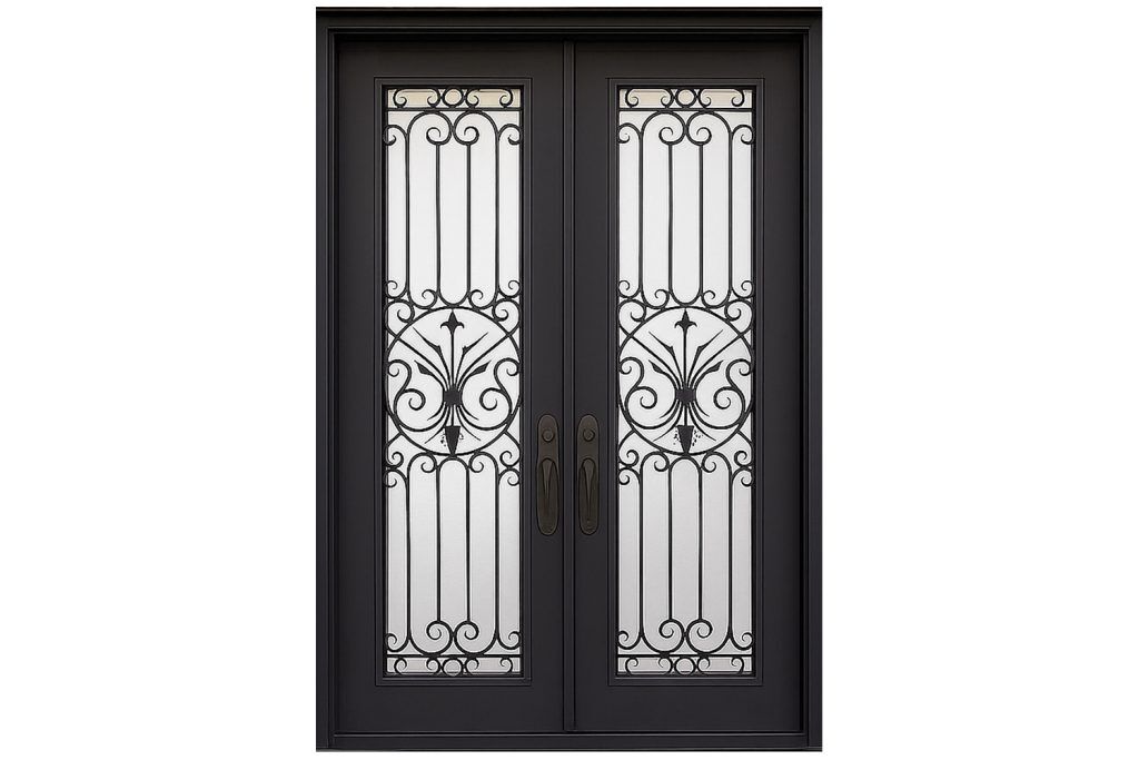 Nova Royal Series Wrought Iron Custom Exterior Door Style 222
