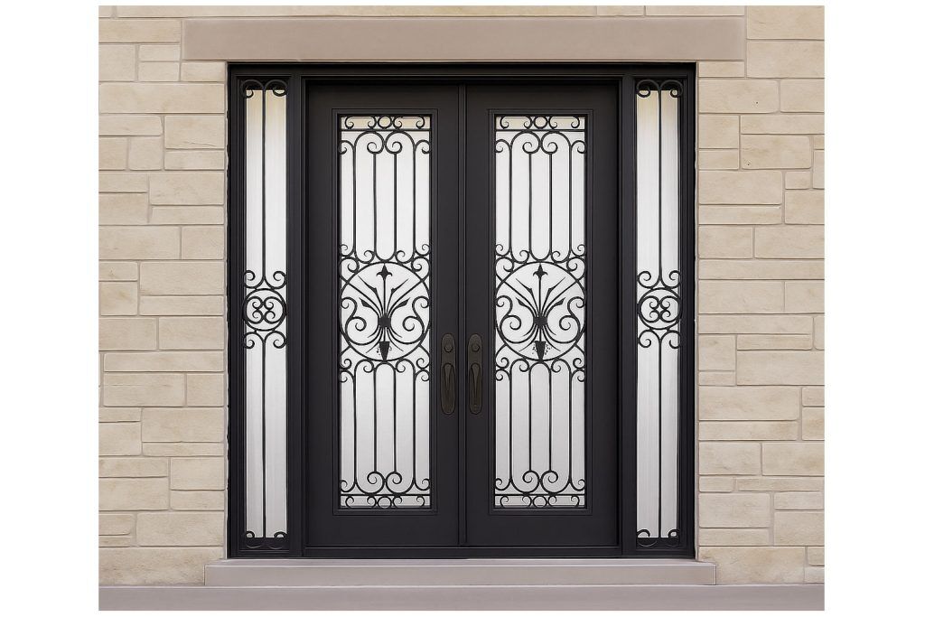 Nova Royal Series Wrought Iron Custom Exterior Door Style 222