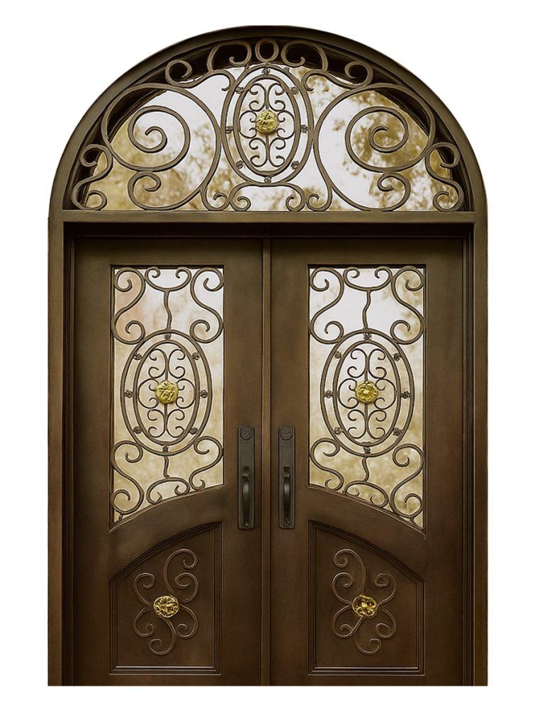 Nova Royal Series Wrought Iron Custom Exterior Door Style 223