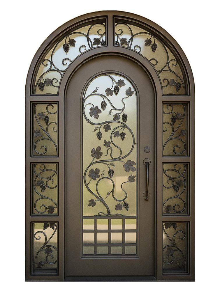 Nova Royal Series Wrought Iron Custom Exterior Door Style 224