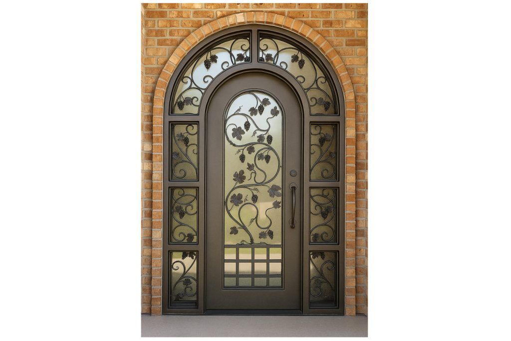 Nova Royal Series Wrought Iron Custom Exterior Door Style 224