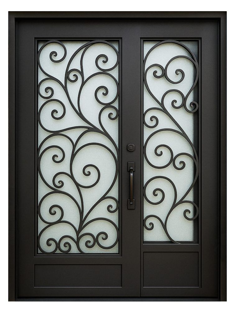 Nova Royal Series Wrought Iron Custom Exterior Door Style 233